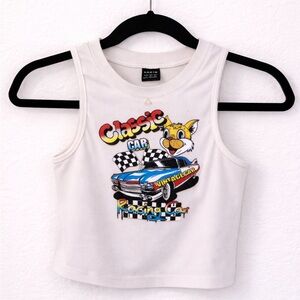 Tank Top with Classic Car and Fox Design